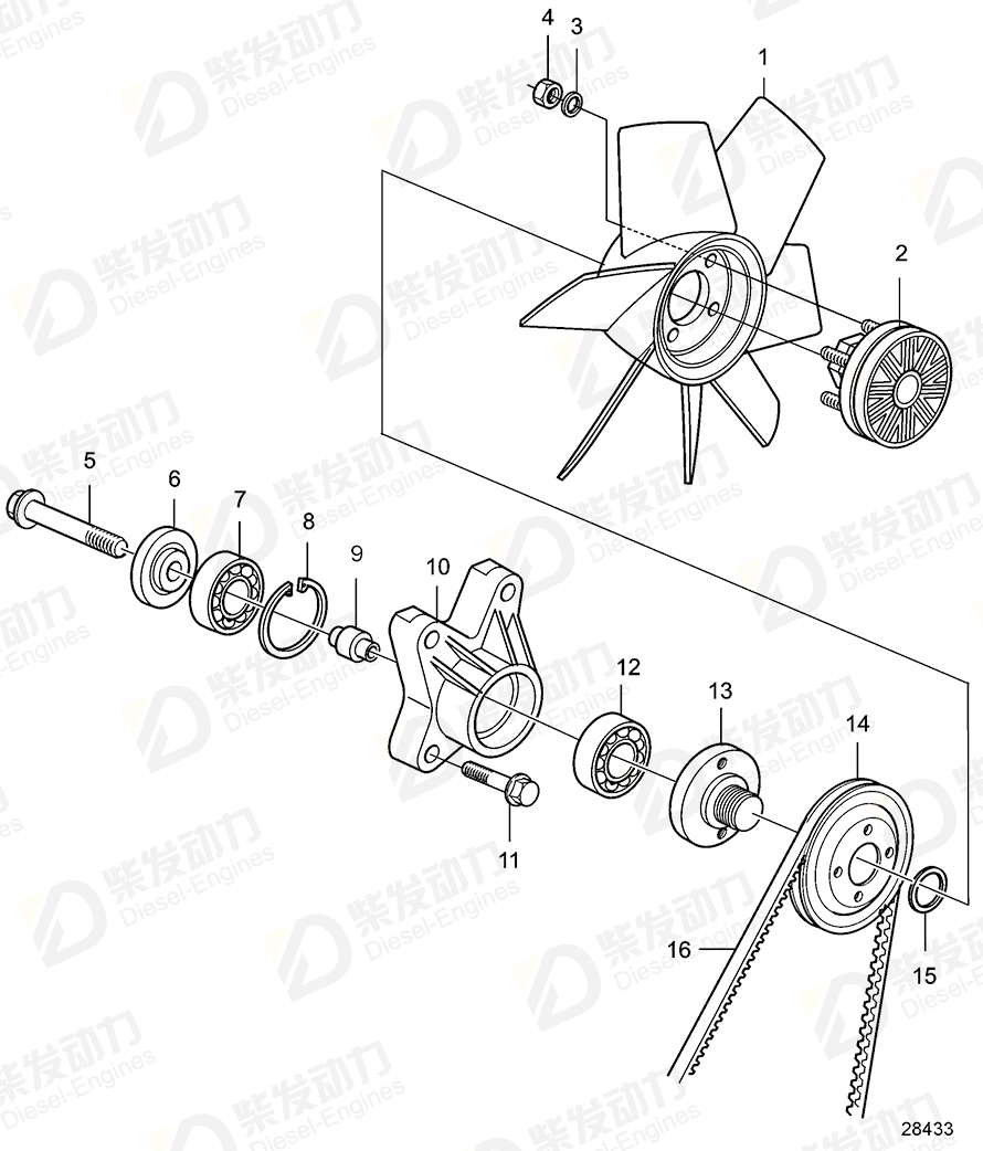 VOLVO Spacer washer 22610786 Drawing